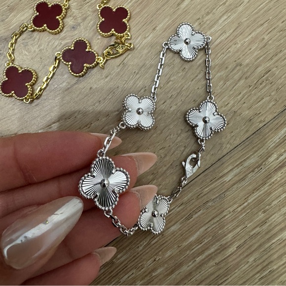 Jewelry - VCA Silver Clover Motif Style Bracelet